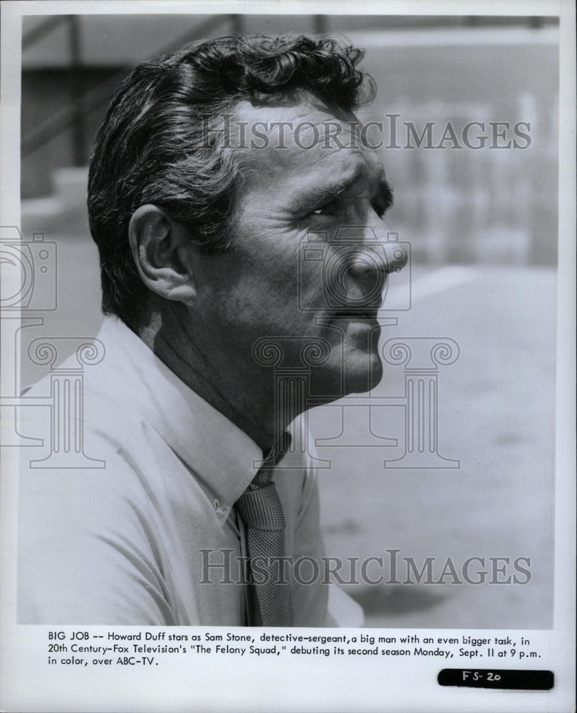 1972 Press Photo Howard Duff Actor The Felony Squad - RRW21635 - Historic Images