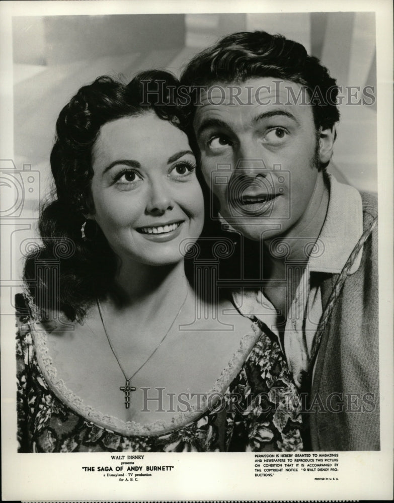 1958 Press Photo Actors Jerome Courtland Adele Mara - RRW21887 - Historic Images