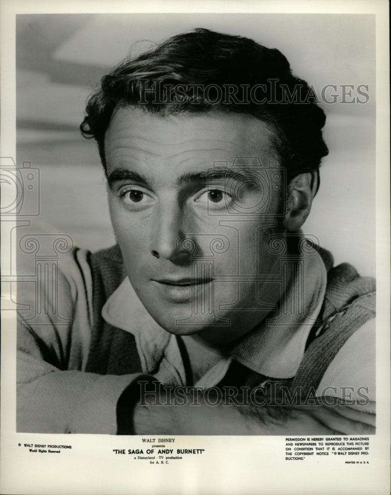 1958 Press Photo Saga Andy Burnett Jerome Actor - RRW21889 - Historic Images