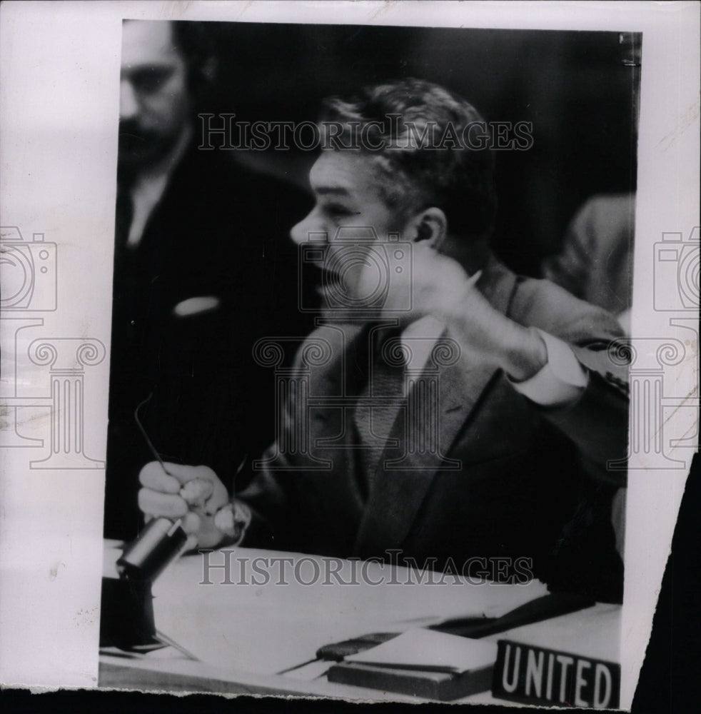 1954 Press Photo Soviet Delegates Semyon Tsarina UN - RRW22005 - Historic Images