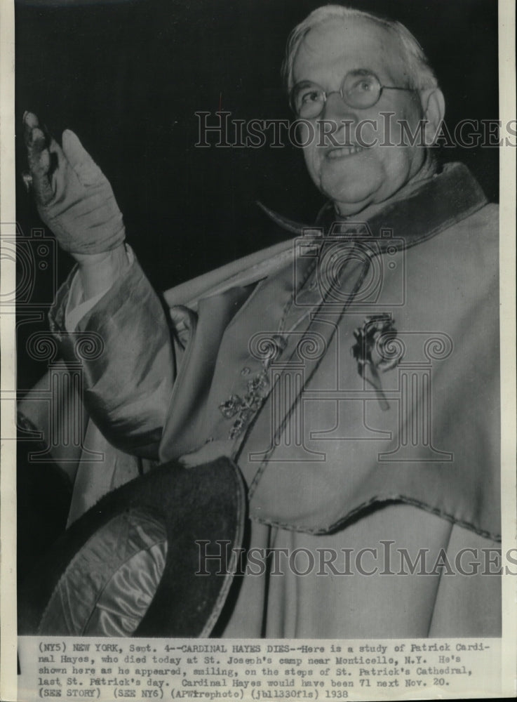 1938 Press Photo Patrick Cardinal Hayes - RRW22043 - Historic Images