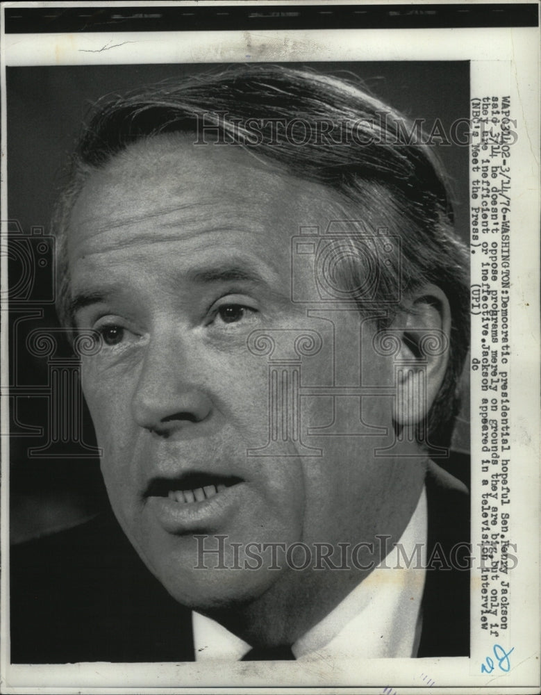 1976 Press Photo US Senator Henry Jackson - RRW22065 - Historic Images