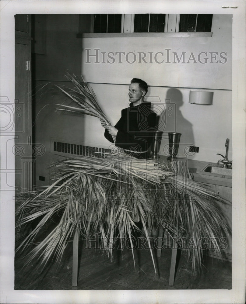 1956 Press Photo Brother Hyacinth Rintz Palm Peters - RRW22259 - Historic Images