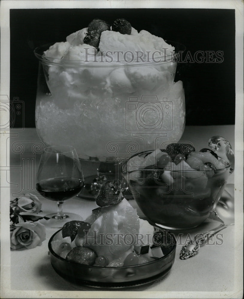 1968 Press Photo Brandy Sauterne Lemon Sherbet Sauce - RRW23131 - Historic Images