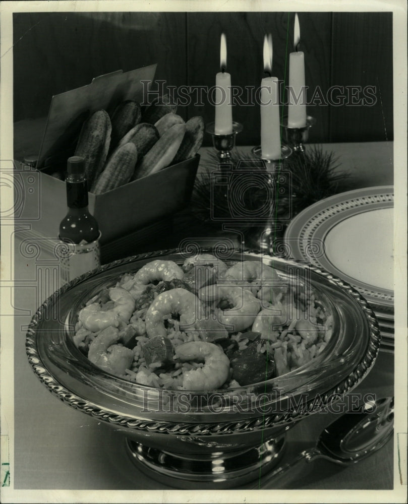 1982 Press Photo Carbohydrates Vitamins Jambalaya Rice - RRW23233 - Historic Images