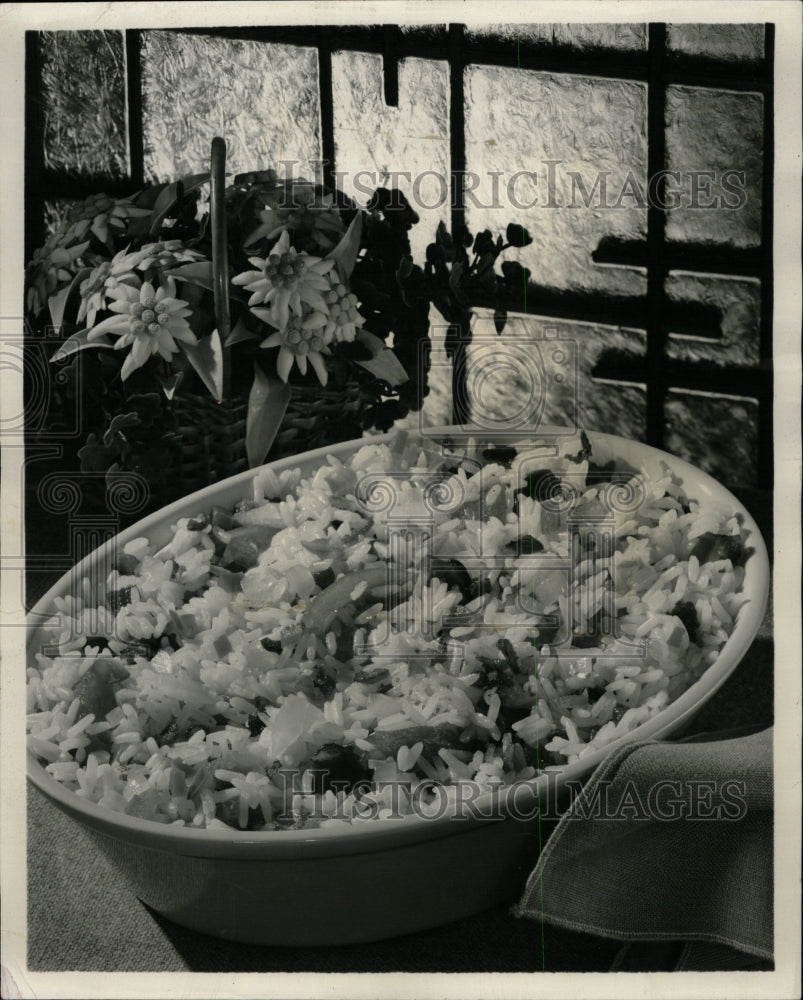 1967 Press Photo Rice dish prepared cooked food tasty - RRW23261 - Historic Images