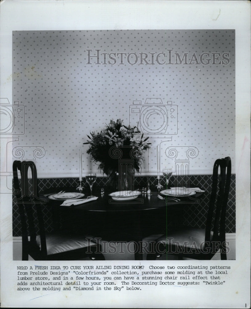 1983 Press Photo Ailing dinning room Prelude Designs - RRW23341 - Historic Images