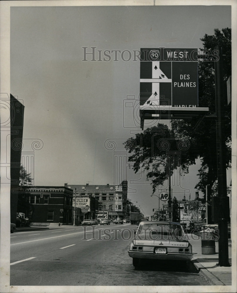 1985 Press Photo Eisenhower expressway signal signs - RRW23739 - Historic Images