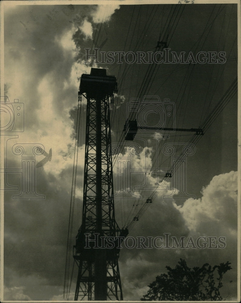 1934 Press Photo Electricity Transmission Tower - RRW23991 - Historic Images