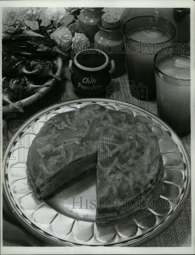 1981 Press Photo Stacked Cheese Enchilada Chilt Powder - RRW24331 - Historic Images