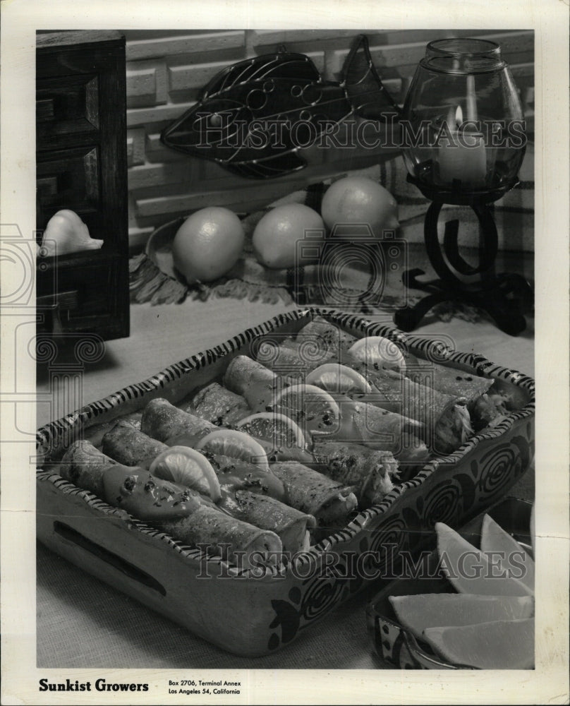 1966 Press Photo Party choice enchiladas sauce baked - RRW24333 - Historic Images