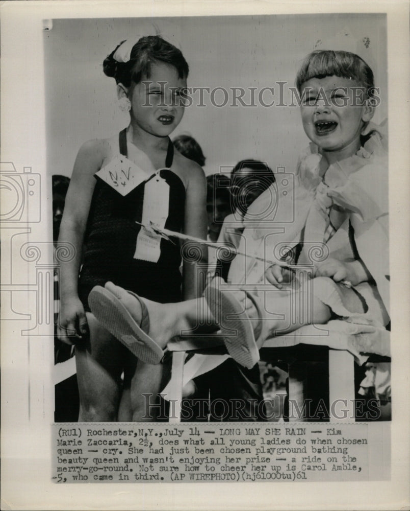 1961 Press Photo Kim Marie Zaccaria Queen Cry - RRW24399 - Historic Images