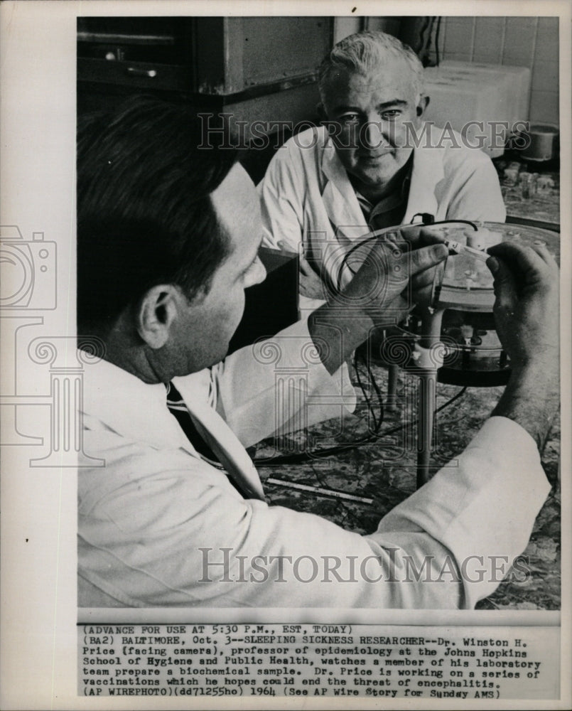 1964 Press Photo Winston H Price Epidemiology Professor - RRW24443 - Historic Images