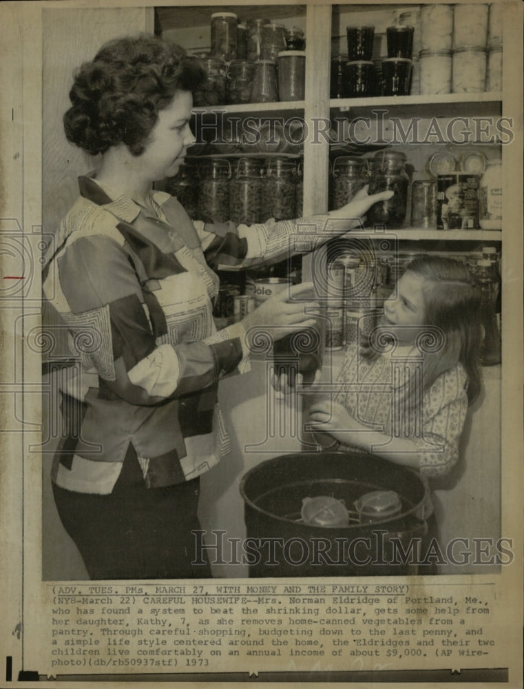 1973 Press Photo Mrs Norman Eldridge Portland Kathy - RRW24587 - Historic Images