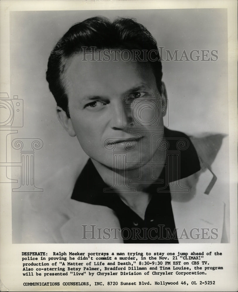 1957 Press Photo Ralph Meeker Stage Film Actor Chicago - RRW24917 - Historic Images