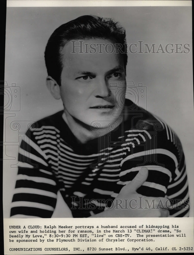 1958 Press Photo Ralph Meeker Actor So Deadly My Love - RRW24919 - Historic Images