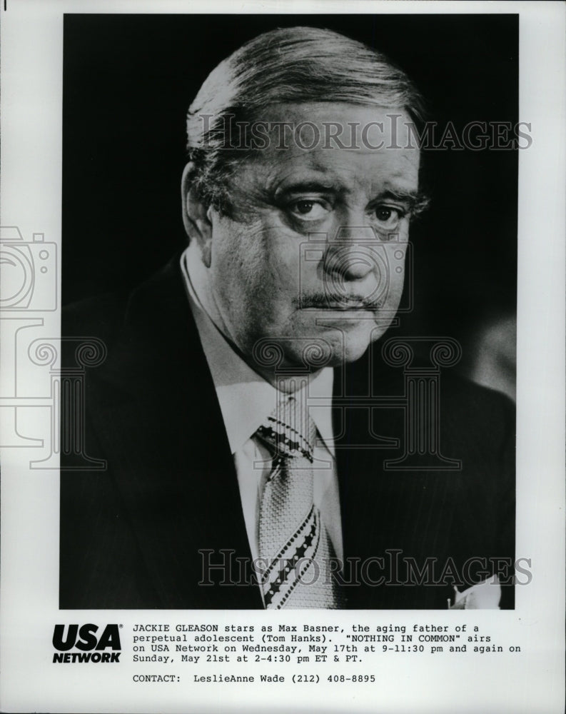 1989 Press Photo Jackie Gleason American Comedian Actor - RRW25031 - Historic Images