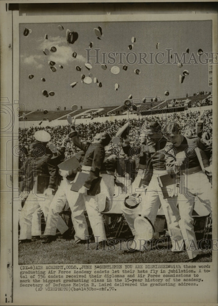 1970 Press Photo Air Force Academy Cadets Graduation - RRW25293 - Historic Images