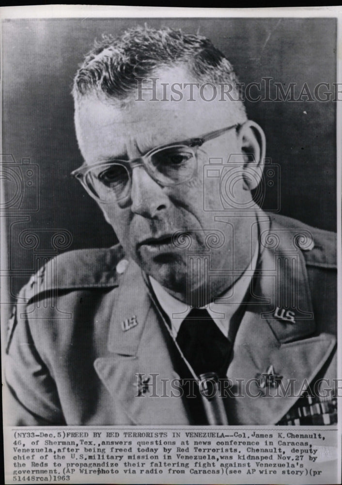 1963 Press Photo Col James K Chenault - RRW25507 - Historic Images