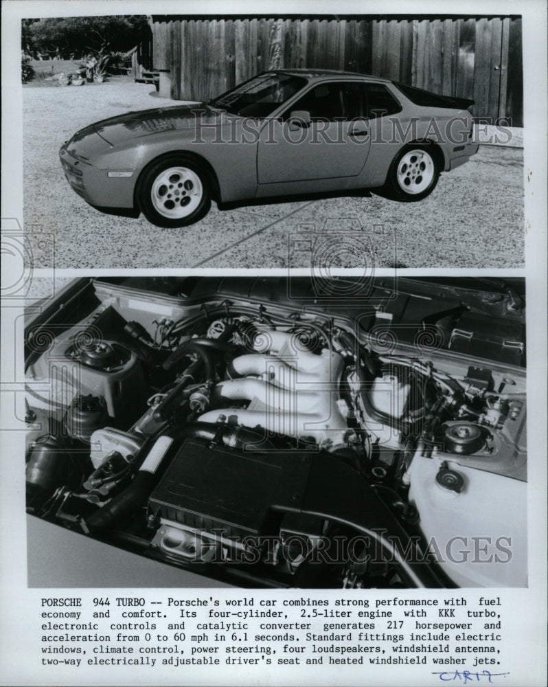 1986 Press Photo Porsche 944 Turbo Automobile Engine - RRW25591 - Historic Images