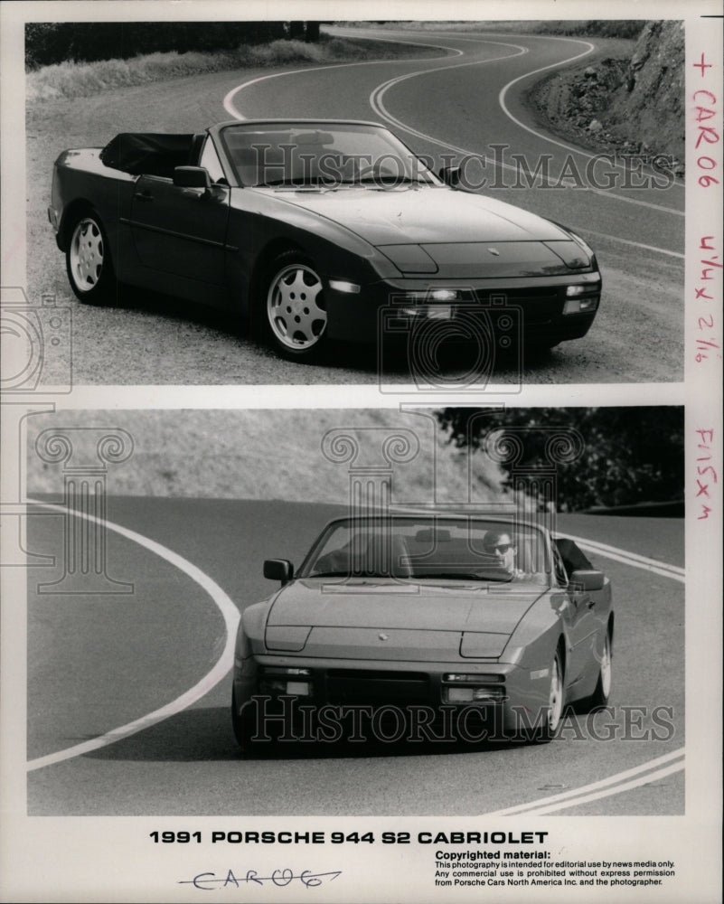 1991 Press Photo Porsche 944 S2 Cabriolet - RRW25593 - Historic Images