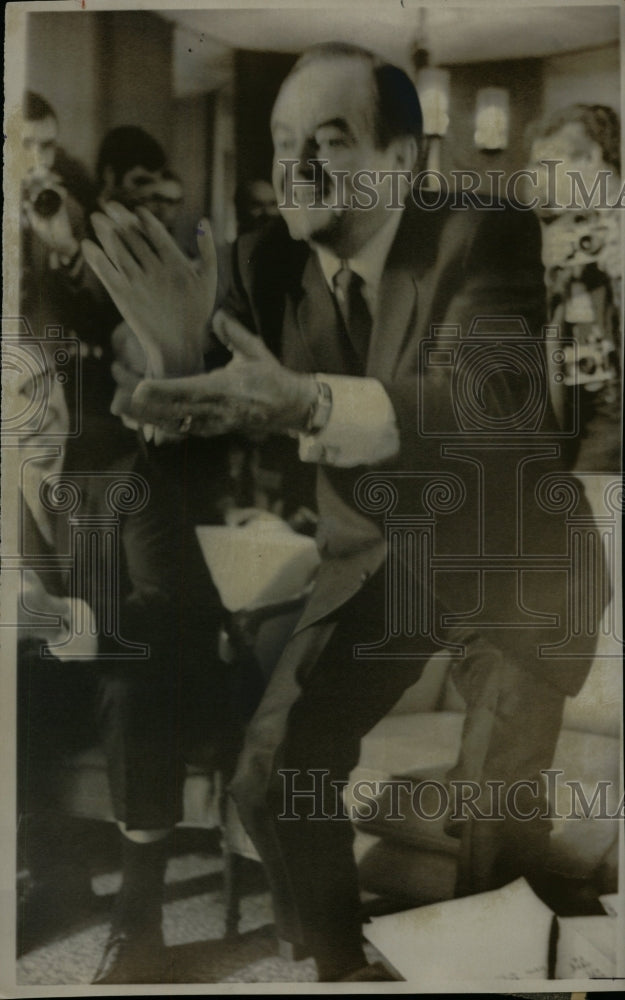 1968 Press Photo Hubert Humphrey Vice President US - RRW25623 - Historic Images