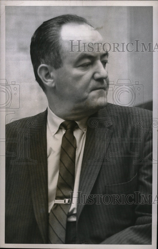 1960 Press Photo VP Hubert Humphrey Addresses Press Con - RRW25791 - Historic Images