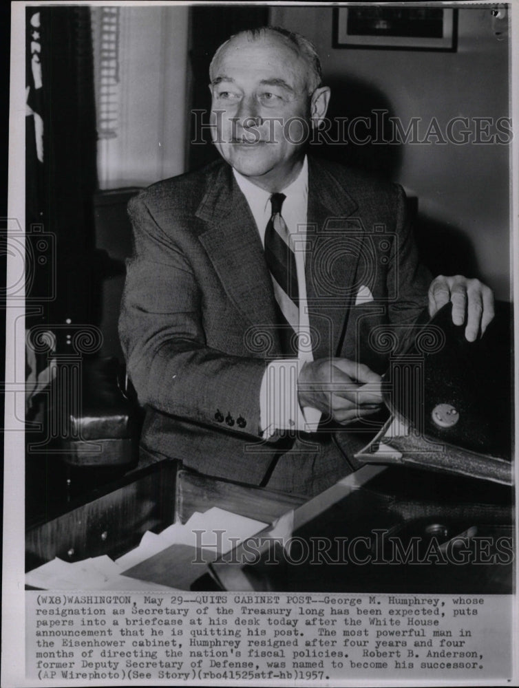 1957 Press Photo Secretary Treasury George Humphrey - RRW25891 - Historic Images