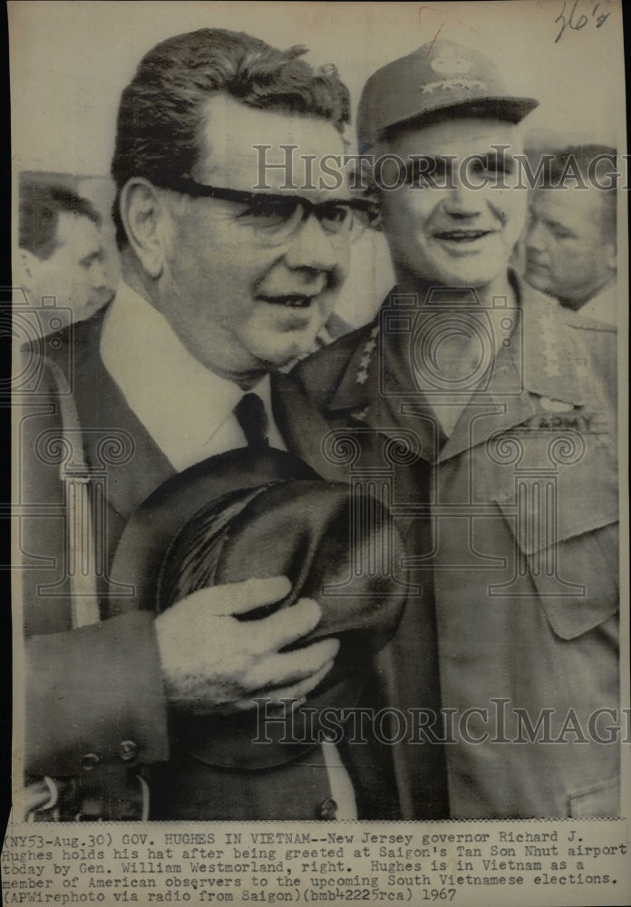 1967 Press Photo Gov. Richard J Hughes Vietnam Election - RRW25907 - Historic Images