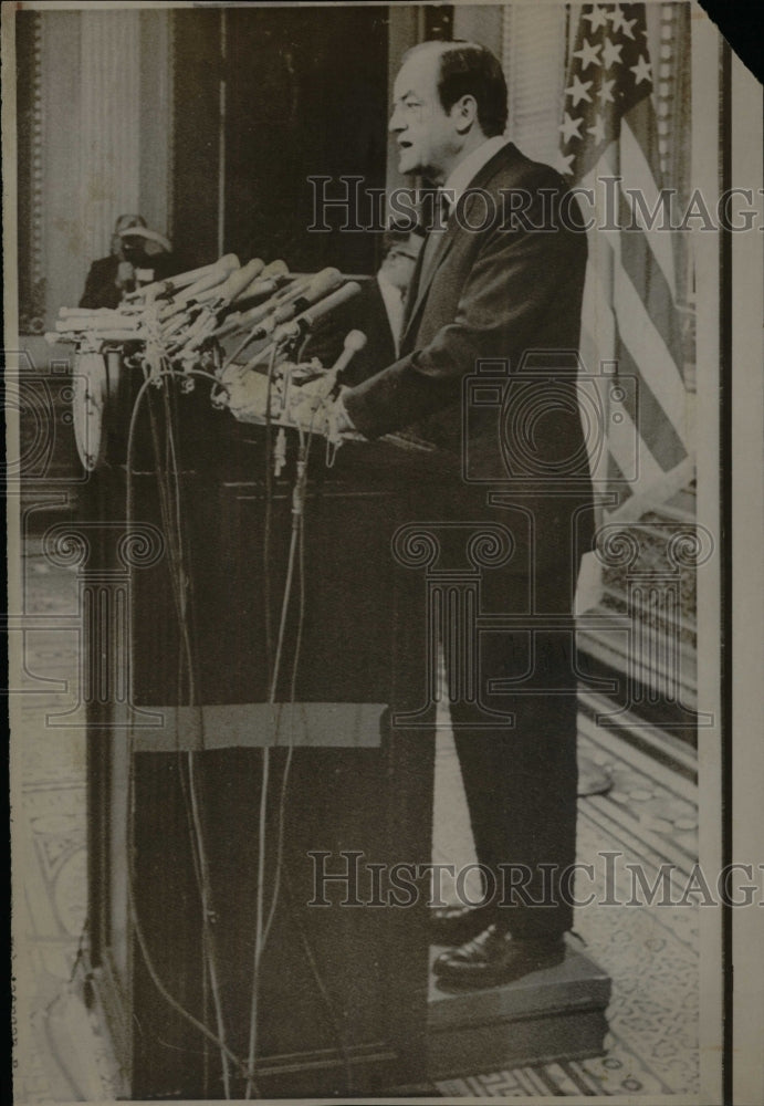 1968 Press Photo Hubert Humphrey U.S. Vice President - RRW25945 - Historic Images