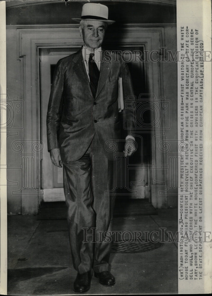 Press Photo Whitehouse Secretary of State Cordell Hull - RRW25981 - Historic Images