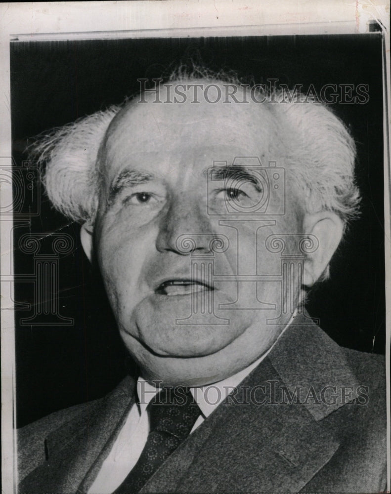 1957 Press Photo Prime Minister David Ben-Gurion - RRW26039 - Historic Images