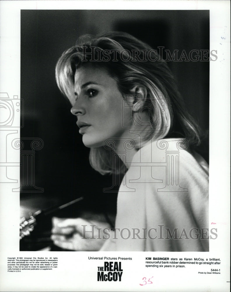 1993 Press Photo Kim Basinger The Real McCoy Movie - RRW26197 - Historic Images