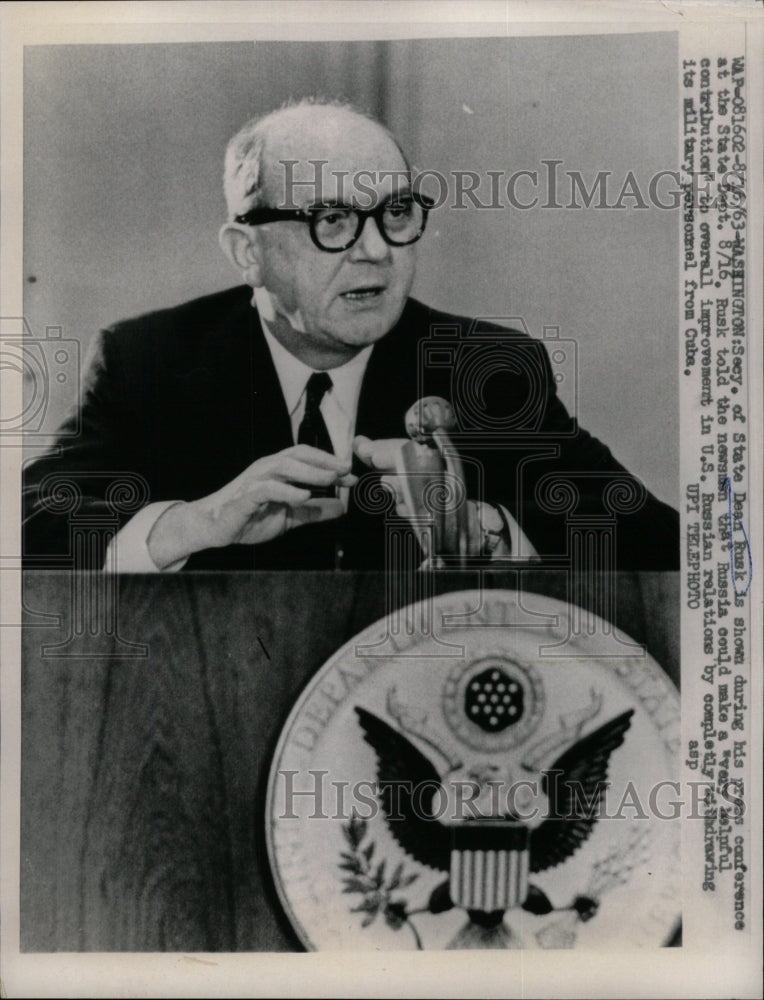1963 Press Photo Dean Rusk very helful contribution - RRW26249 ...