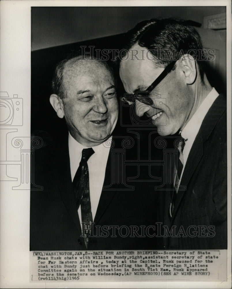 1965 Press Photo Secretary State Rusk William Bundy - RRW26257 - Historic Images