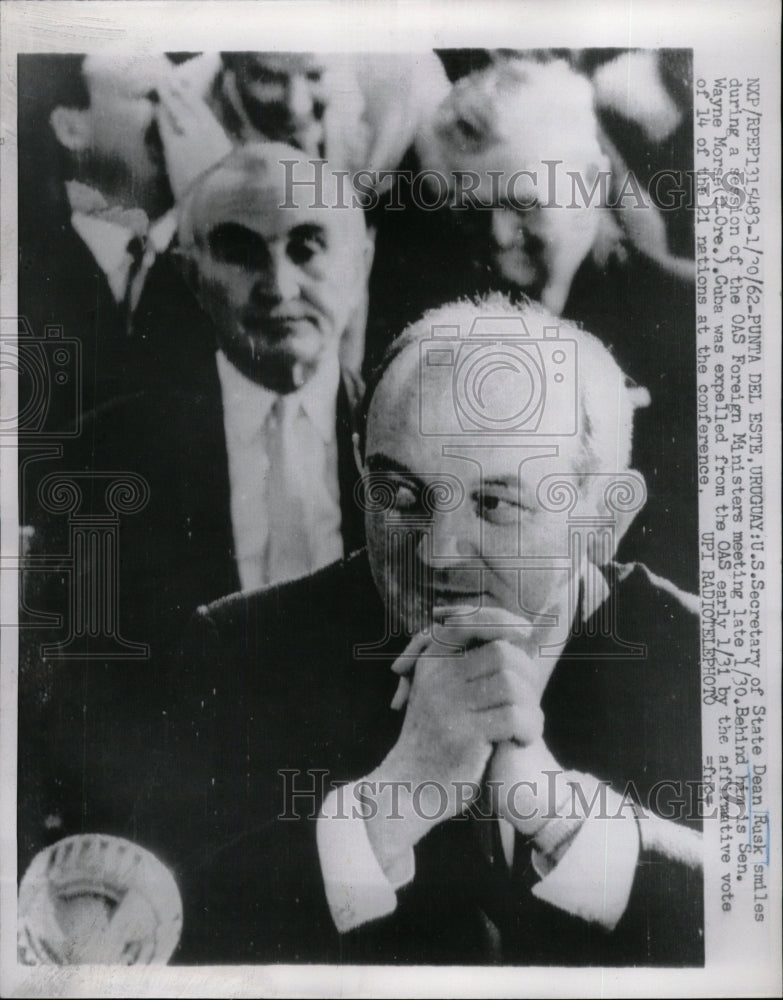 1962 Press Photo Secretary Dean Rusk Wayne Morse Cuba - RRW26293 - Historic Images