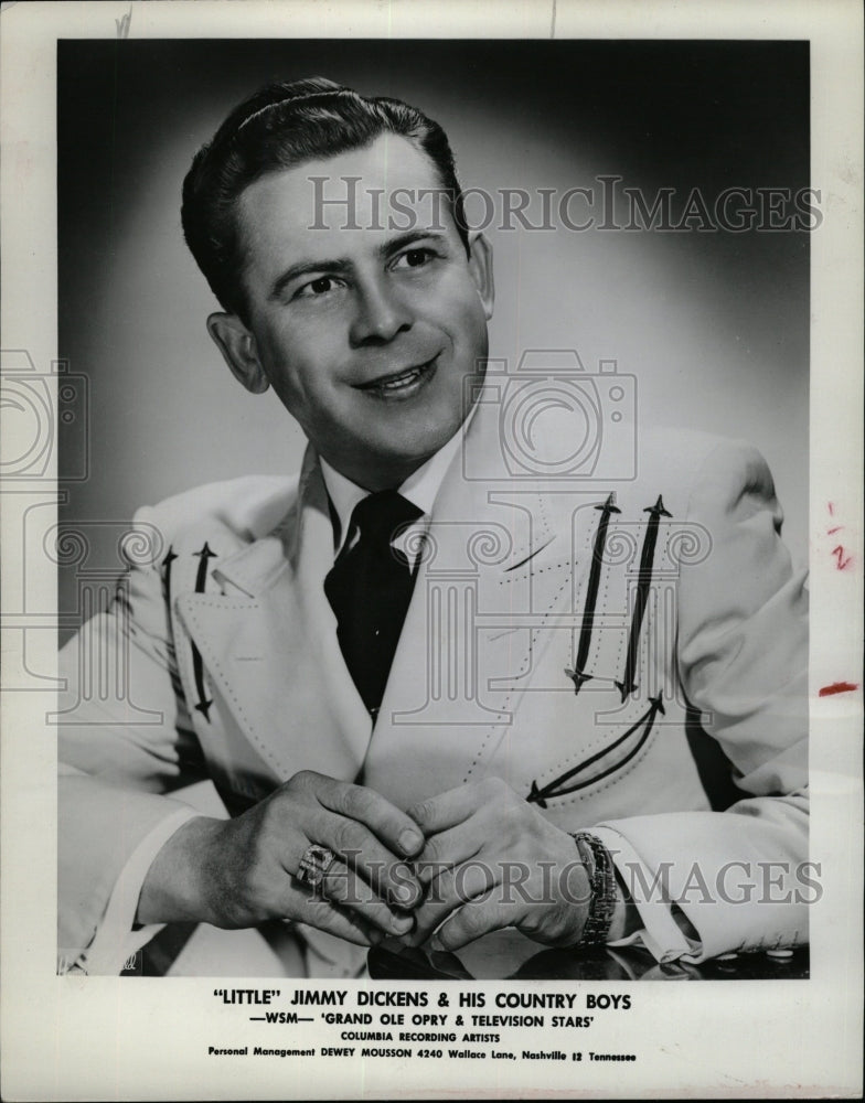 1955 Press Photo James Cecil Dickens music singer - RRW26547 - Historic Images