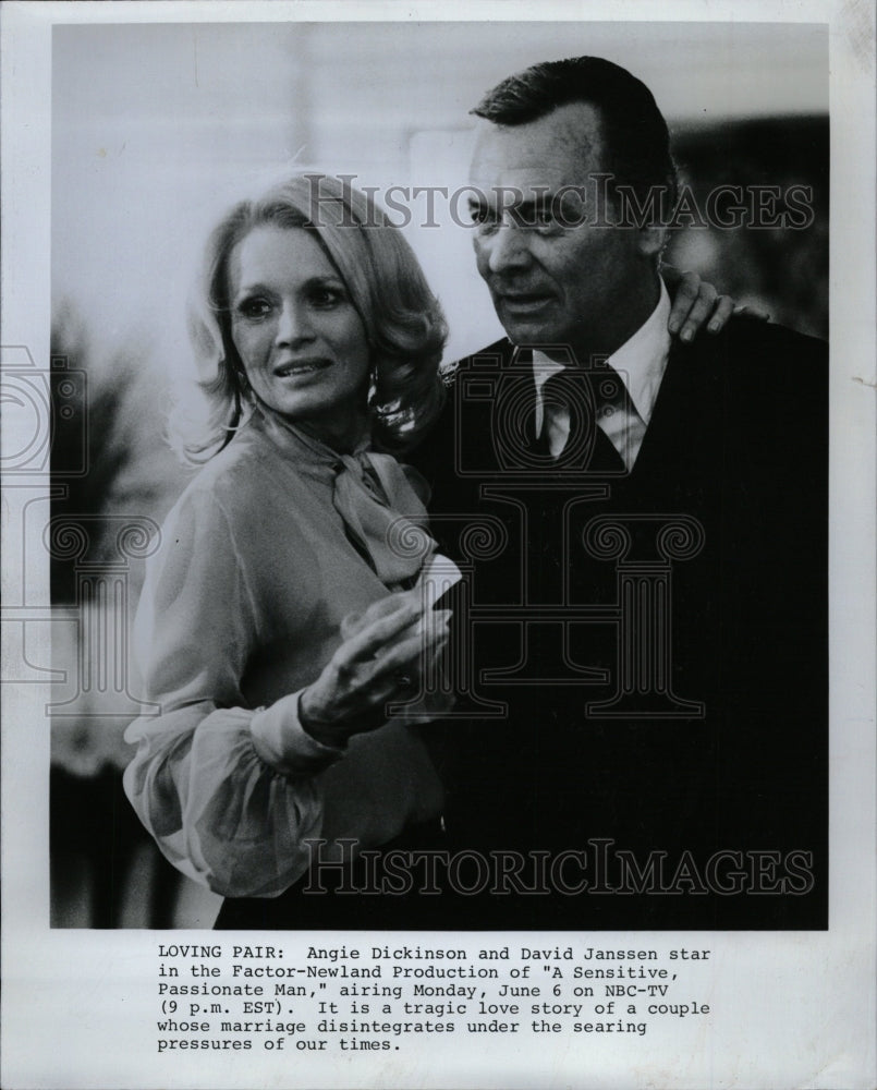 1977 Press Photo Angie Dickinson David Janssen Actor - RRW26697 - Historic Images