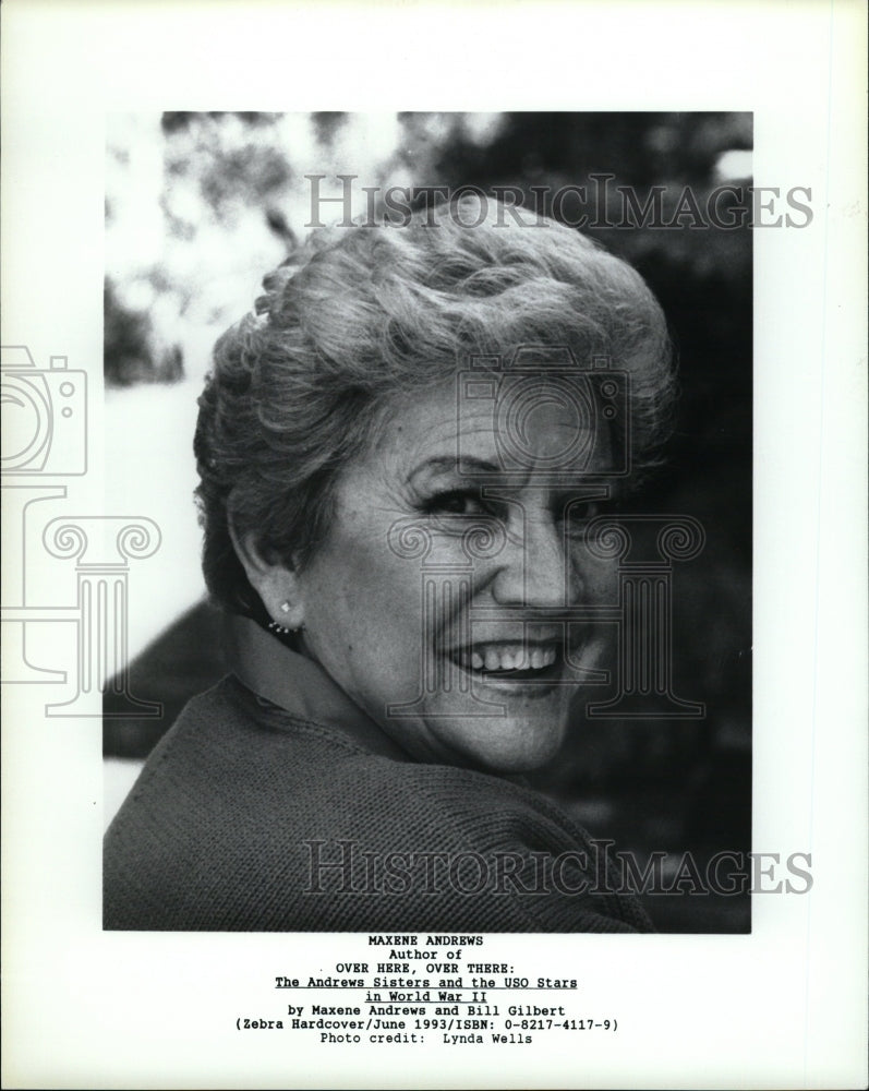 1993 Press Photo Maxene Andrews Author - RRW26789 - Historic Images