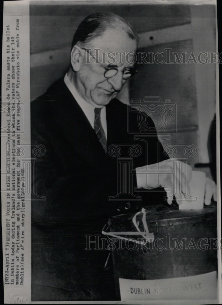 1965 Press Photo President Ramon De Valera Ireland - RRW26795 - Historic Images