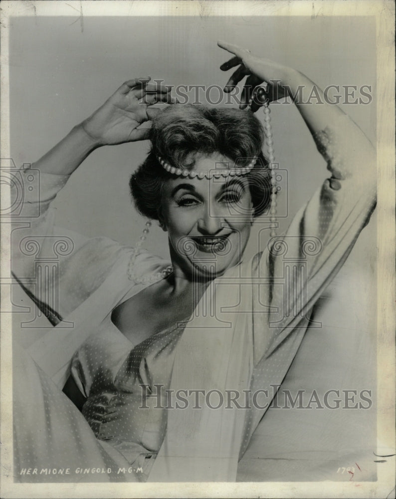 1958 Press Photo Hermione Gingold, MGM - RRW26839 - Historic Images