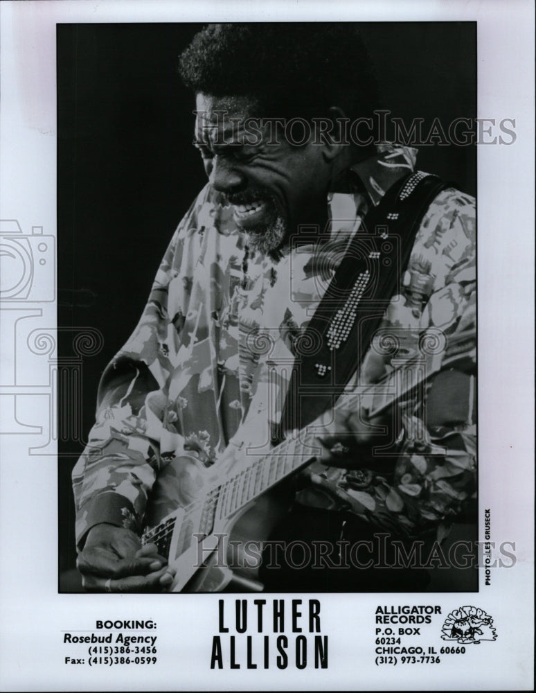 1996 Press Photo Luther Allison merican blues guitarist - RRW26871 - Historic Images