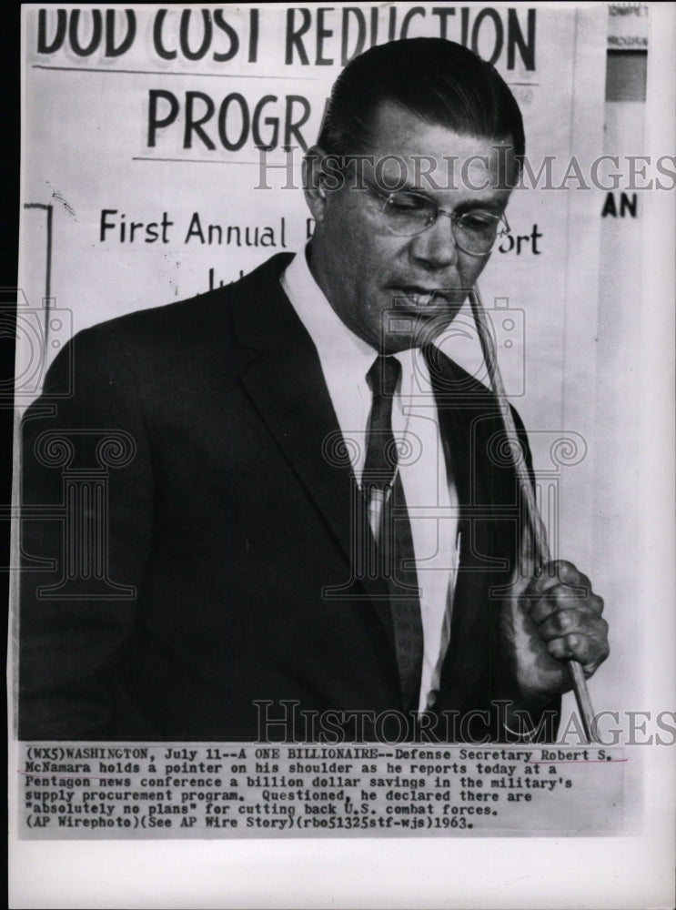 1963 Press Photo Defense Secretary Robert McNamara - RRW26943 - Historic Images