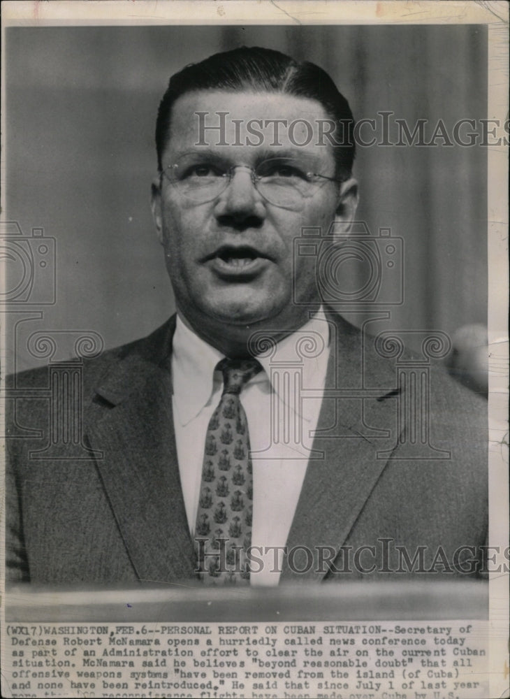 1963 Press Photo Secretary of Defense,Robert McNamara - RRW26947 - Historic Images