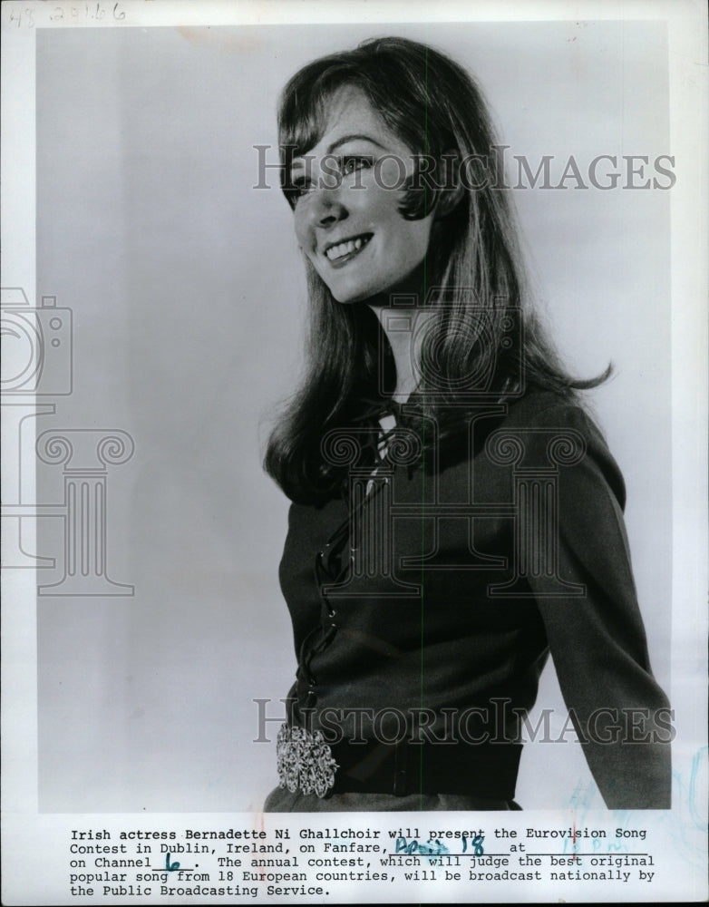 1971 Press Photo Irish actress Bernadette Ghalichoir - RRW27115 - Historic Images