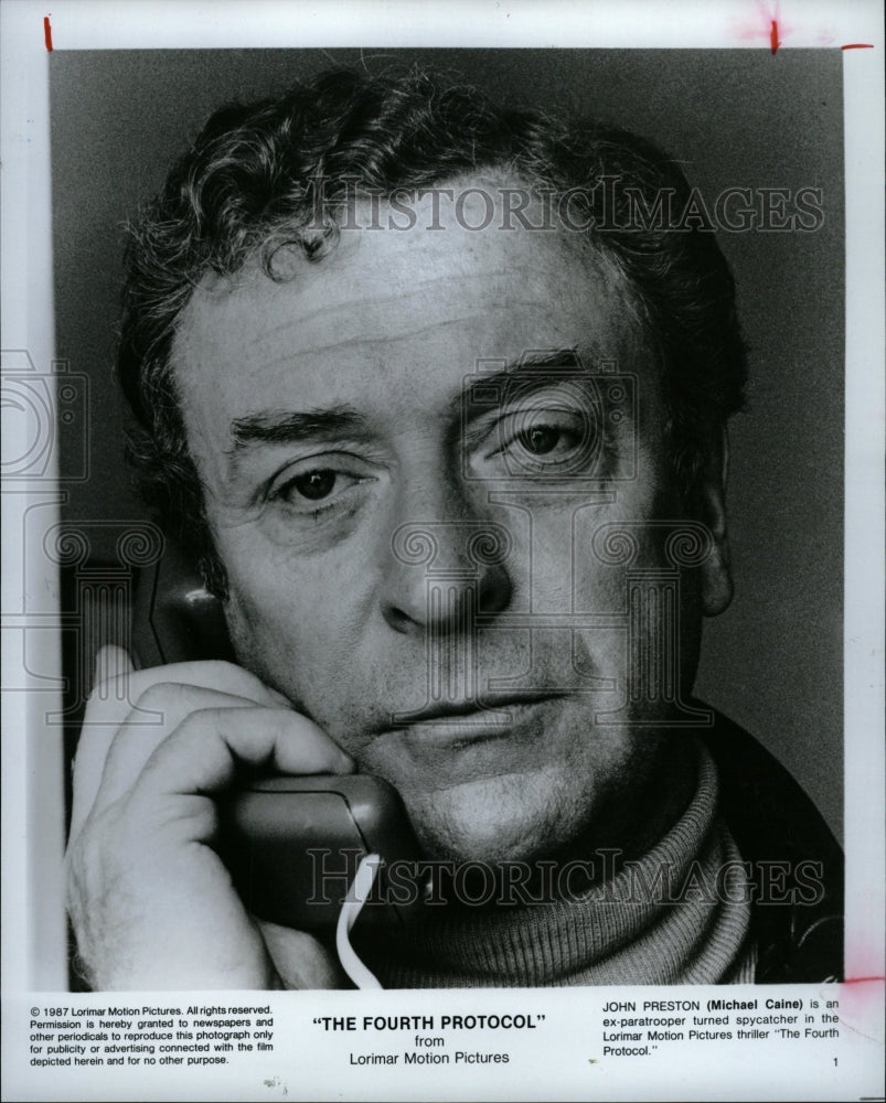 1987 Press Photo Michael Caine &quot;The Fourth Protocol&quot; - RRW27601 - Historic Images