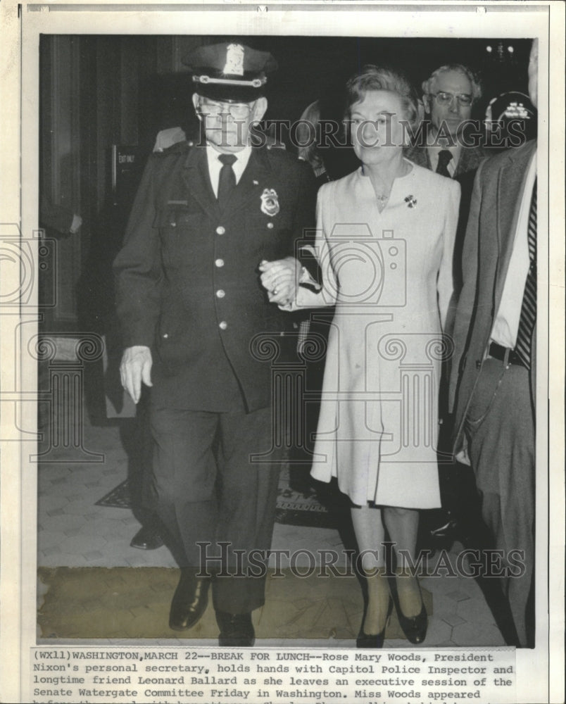 1974 Press Photo Rose Mary Woods Secretary Nixon - RRW27881 - Historic Images