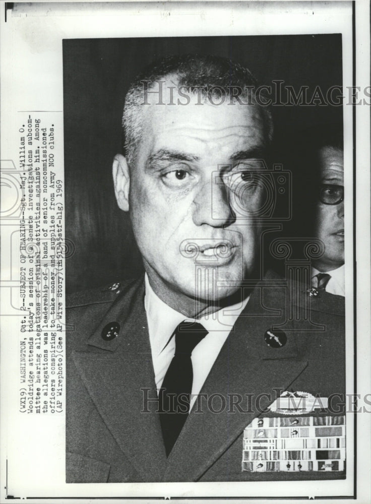 1969 Press Photo Sgt Maj William O Wooldridge Crime - RRW27961 - Historic Images