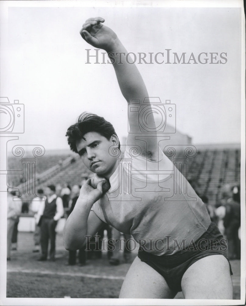 1949 Press Photo Shot Put Winner Holy Redeemer High - RRW28177 - Historic Images