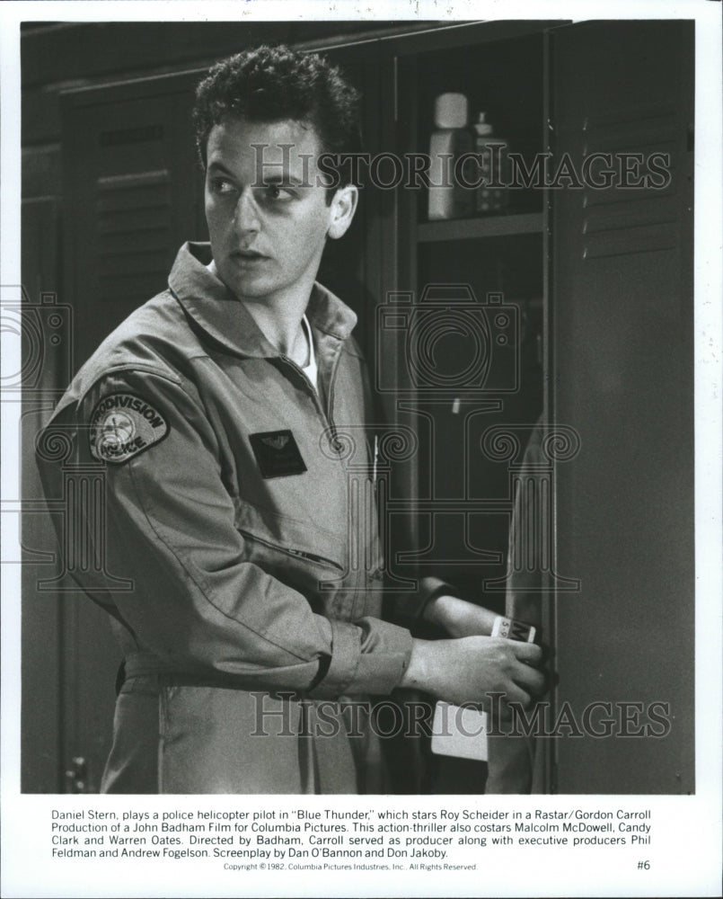 1983 Press Photo Blue Thunder Film Actor Stern Uniform - RRW28449 - Historic Images